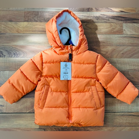 Ozark Trail Other - Ozark Trail Kids Bright Orange Puffer Jacket w/ foldover sleeve